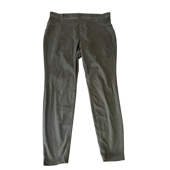 Time and Tru Women's Black Repreve Recycled Pull On Stretch Pants XXL - Picture 1 of 4